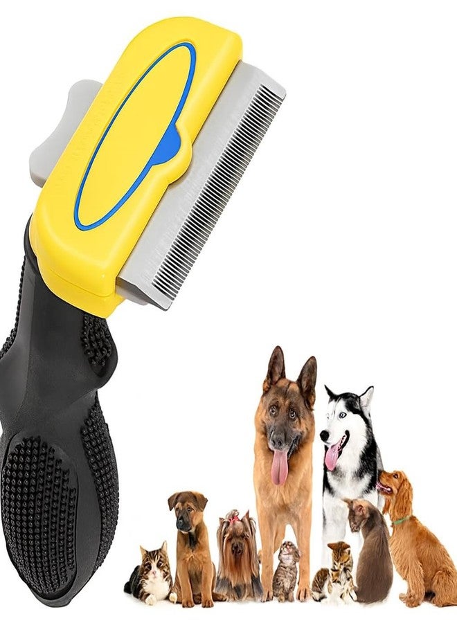 GLOWICK Pet Hair Removal Comb | Deseeding & Detangling Grooming Tool | Long-Lasting, Easy-Clean, Pet-Friendly Design (1 Pcs) - Image 1